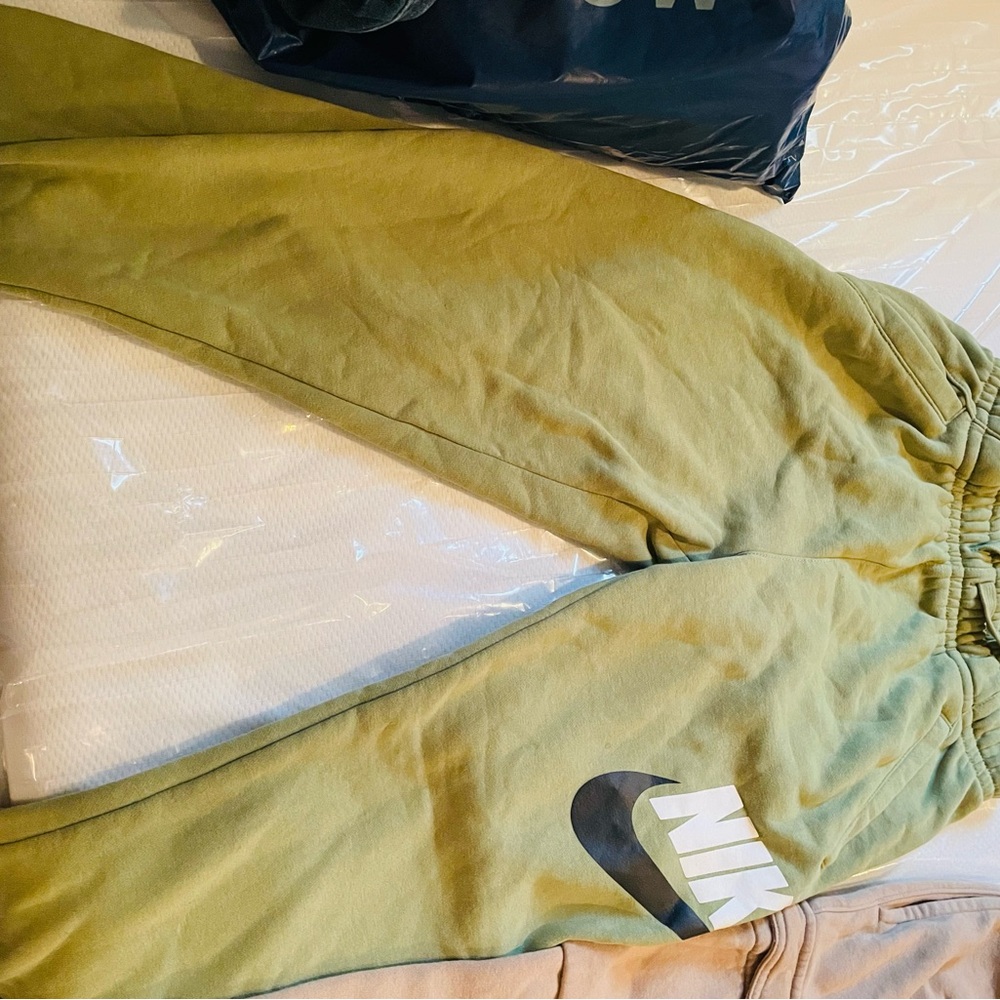 3 pair Nike Sage Green, Taupe, and Gray joggers